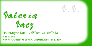 valeria vacz business card